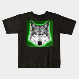 HACKER WOLF IS AWARE WOLF Kids T-Shirt